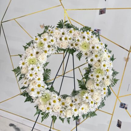 Peaceful Meadow White Wreath  