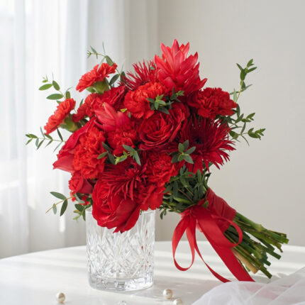 Red Velvet Bridal Bouquet  