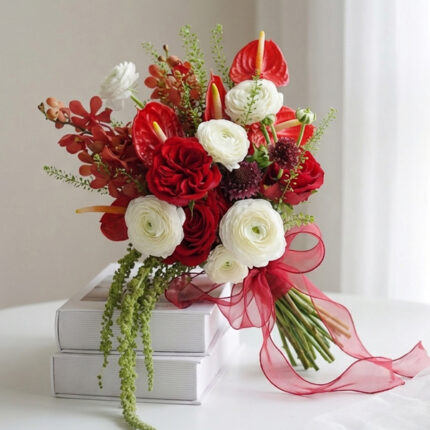 Scarlet Romance Bridal Bouquet  