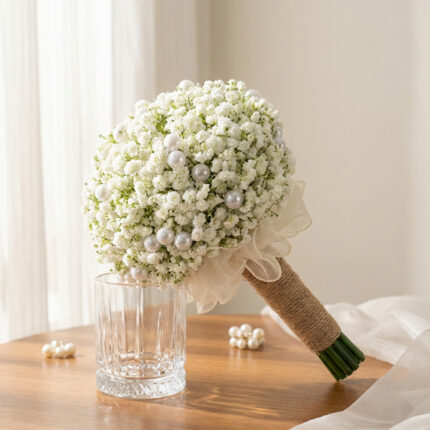 Pearl Baby Breath Bridal Bouquet  