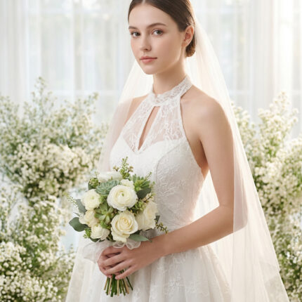 Ivory Succulent Bridal Bouquet  