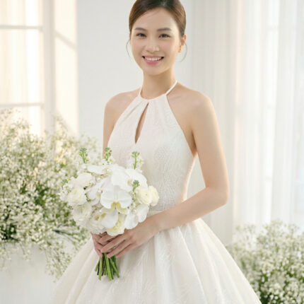 Classic Orchid Pearl Bridal Bouquet  