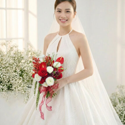 Scarlet Romance Bridal Bouquet  