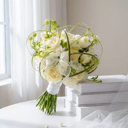 Ivory Garden Rose Bridal Bouquet  