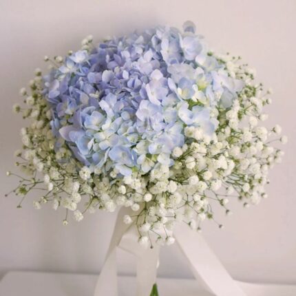 Baby Blue Hydrangea Wedding Bouquet  