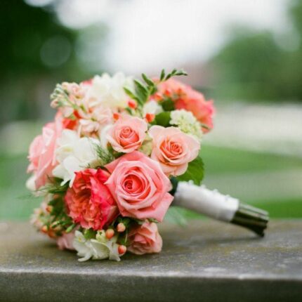 Coral Romance Bridal Bouquet  