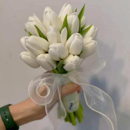 Classic Ivory Tulip Wedding BouquetClassic Ivory Tulip Wedding Bouquet  