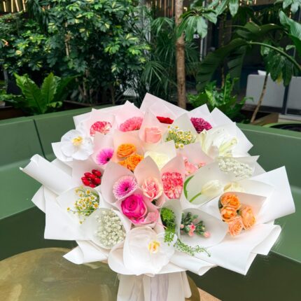 Bouquet of Bouquets anniversary flowers, birthday flowers, bouquet of bouquets, bouquet of mini bouquets, bridesmaid flowers, gerbera daisy, giant bouquet, graduation flowers, group gift, houston flower delivery, lilies, luxury bouquet, mini bouquets, mixed flower bouquet, orchids, proposal flowers, roses, same day delivery houston, teacher gift, trending flowers 